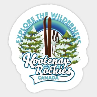 Kootenay Rockies Canada Ski travel logo Sticker